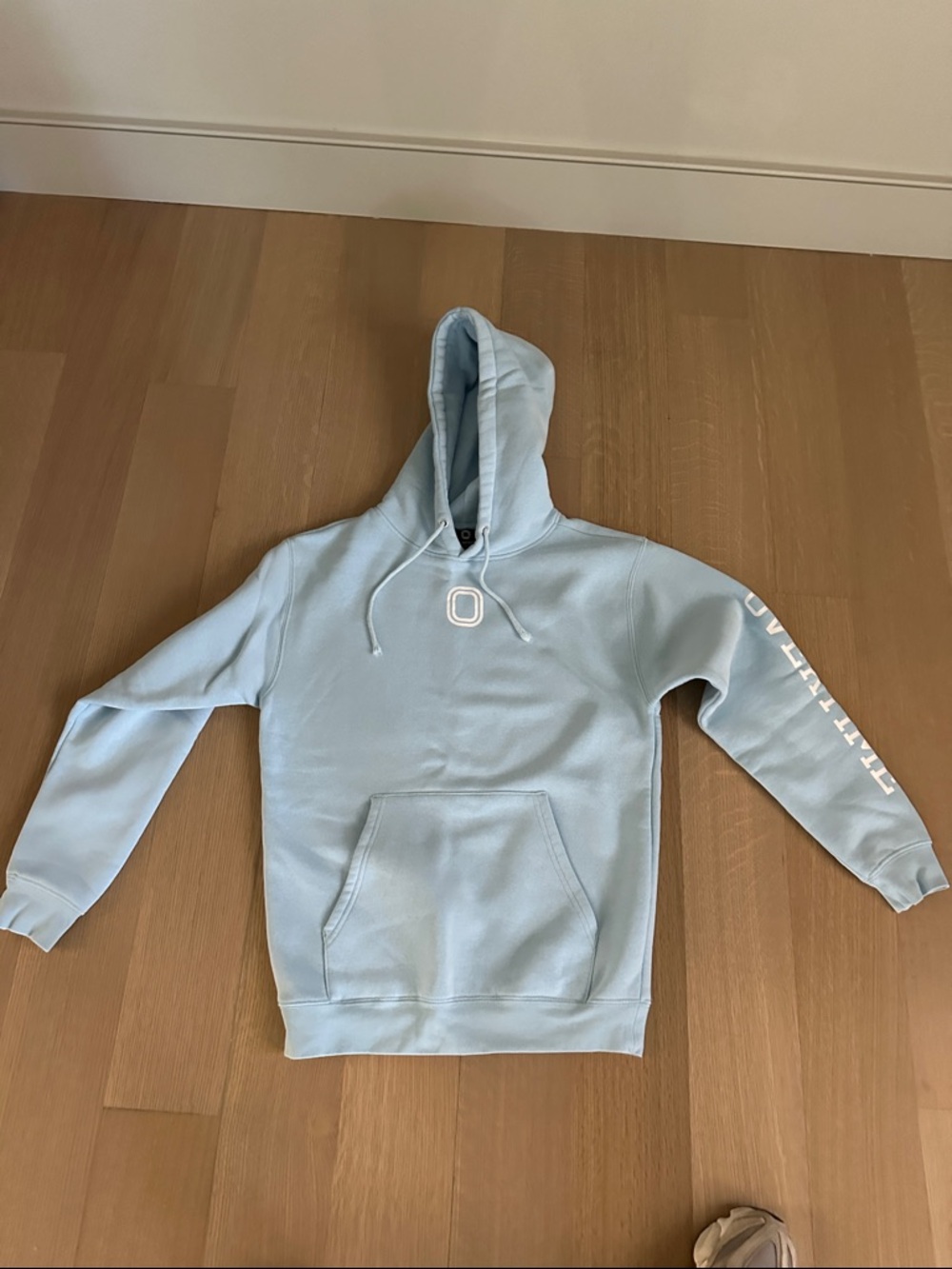Overtime - Light Blue Men's Hooded Pullover Sweatshirt